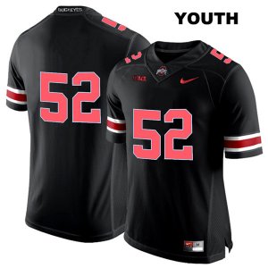 Youth NCAA Ohio State Buckeyes Wyatt Davis #52 College Stitched No Name Authentic Nike Red Number Black Football Jersey PA20S16FS